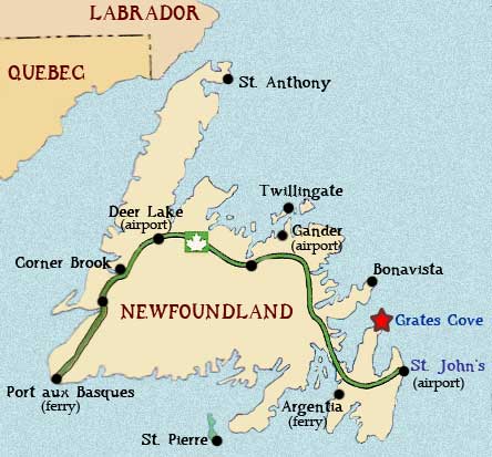We are located in the historic village of GRATES COVE, Newfoundland, 